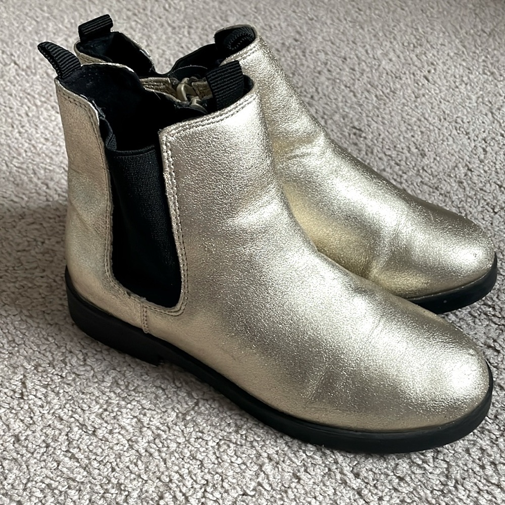 Girls Gold Glitter Zara Boots